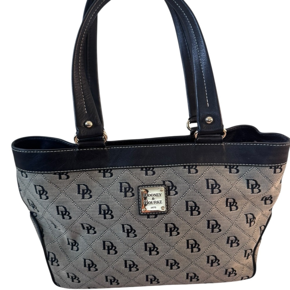 Dooney & Bourke Black and Gray Shoulder Bag